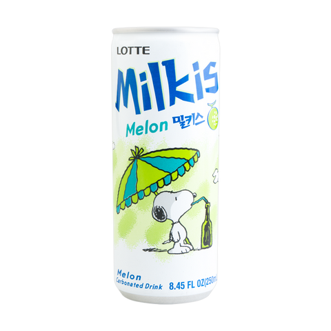 韩国乐天牛奶苏打碳酸饮料哈密瓜味 250ml Milkis Soft Drink Melon (can)