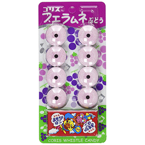 Japanese bubble whistle sugar grape flavor 22g fue-ramune whistle candy grape 31.8.2022