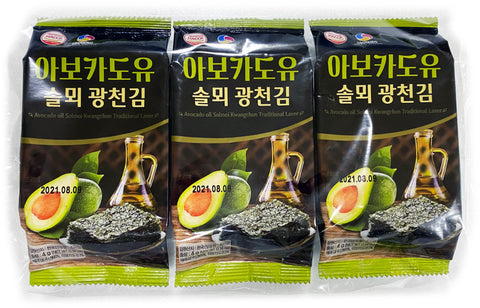 紫菜海苔零食牛油果味 3*5g Roasted seaweed laver avocado