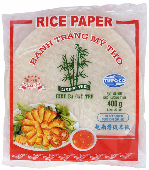 Vietnamin korkealaatuista paistettua riisipaperia 22 cm 400 g