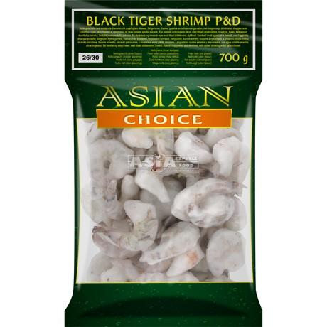 Middle number black tiger shrimp, headless P & d 26/30 700g