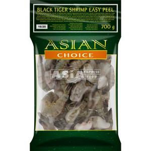 Asian Choice Large Black Tiger Prawn Headless with Shell HLSO/EZP 26/30, Net Weight 700g