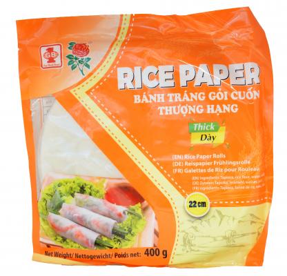 Vietnamese spring roll wrapper/rice paper 22cm 400g Rice paper