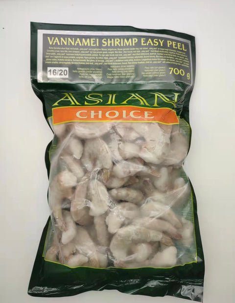 South White Shrimp Fun Beils V/M Shrimp HLSO 16/20, net weight 700g