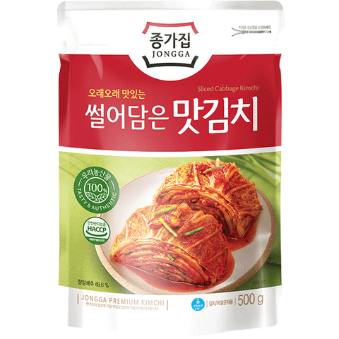 Chongga Korean traditional fermented spicy cabbage 500g Mat Kimchi 