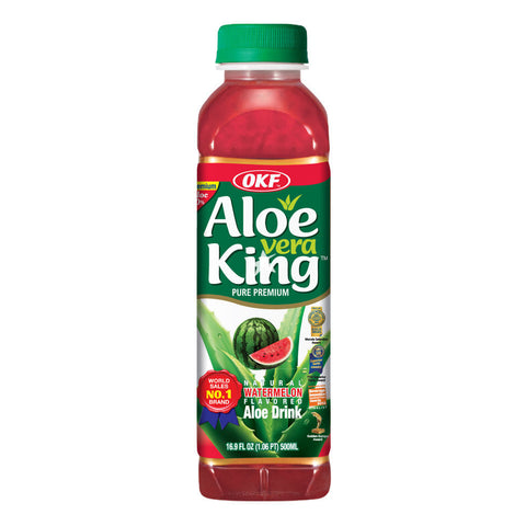 OKF 芦荟汁含果粒 西瓜味 500ml Aloe Vera Drink Watermelon