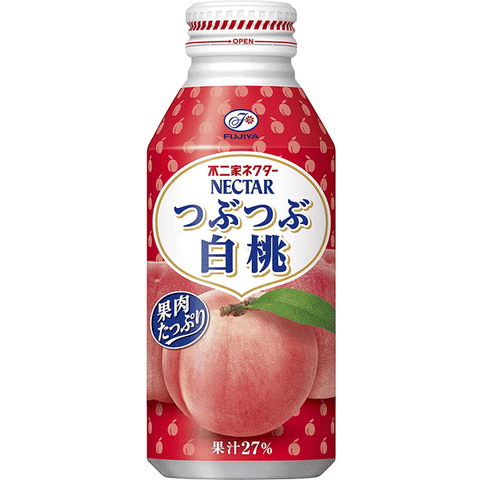 日本不二家白桃果汁 380ml FUJIYA white peach juice