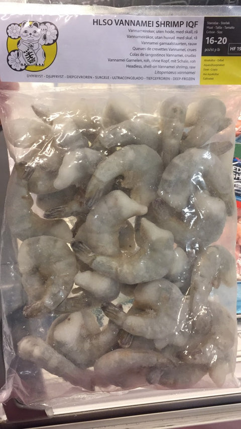 Vannamei shrimp without head and shell 16/20 700g