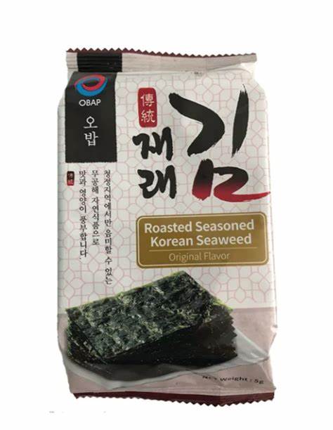 OBAP Korean Original Seaweed Snack 8 Packs 8*5g