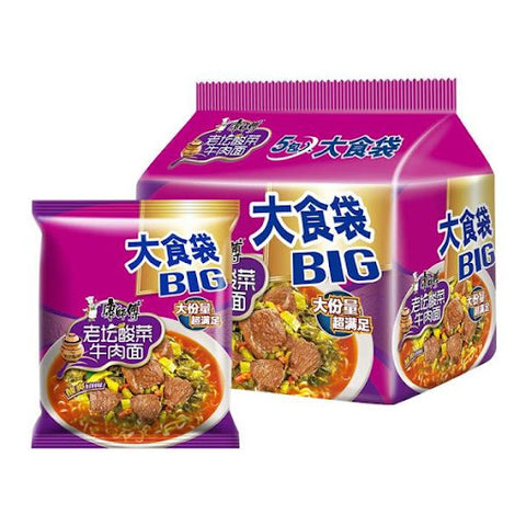 Master Kang's big food bag old sauerkraut beef noodles 162g