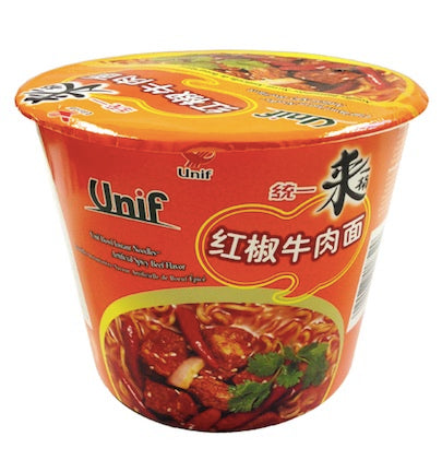 Come to a bucket of red pepper beef noodles 125g