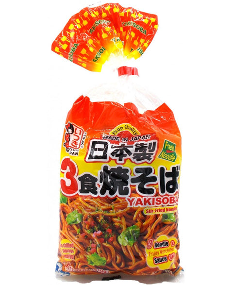 日本酱油炒面 510g 3pc YakiSoba Noodle with Sauce